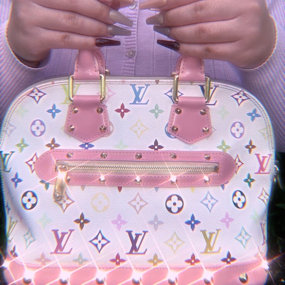 SOLD! PAINTED 🌸 Multicolor Murakami x LV Alma PM - Picture 16 of 16